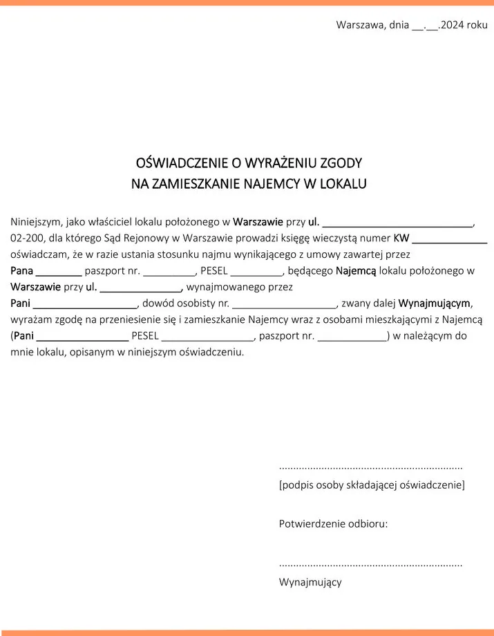 Umowa Najmu Okazjonalnego